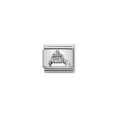 Nomination Composable Classic MONUMENTS RELIEF acciaio e argento 925 (15_Petersplatz)
